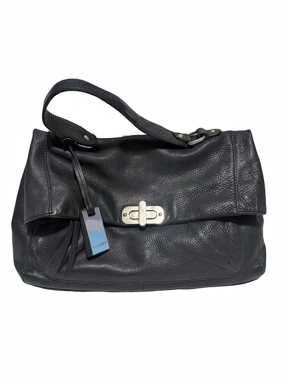 Tarnish black leather Turnlock vintage Y2K handbag purse Fall Winter
